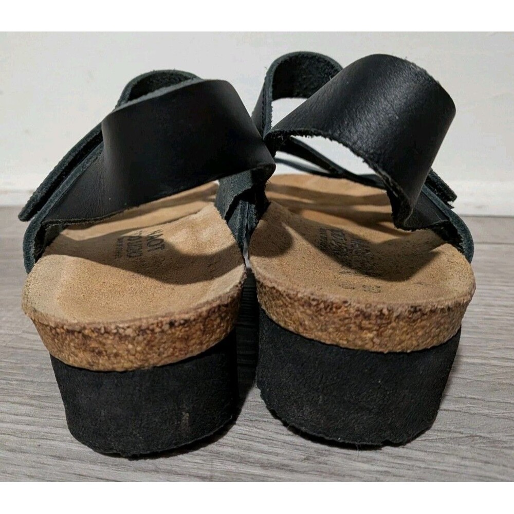 Naot Black Leather Sandals - Picture 7 of 10